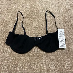 NWT {Urban Outfitters} Out From Under That Girl Ribbed Bra -Black- Size Large